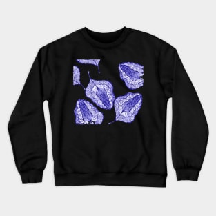 deco pen and ink falling leaves doodle pattern Crewneck Sweatshirt